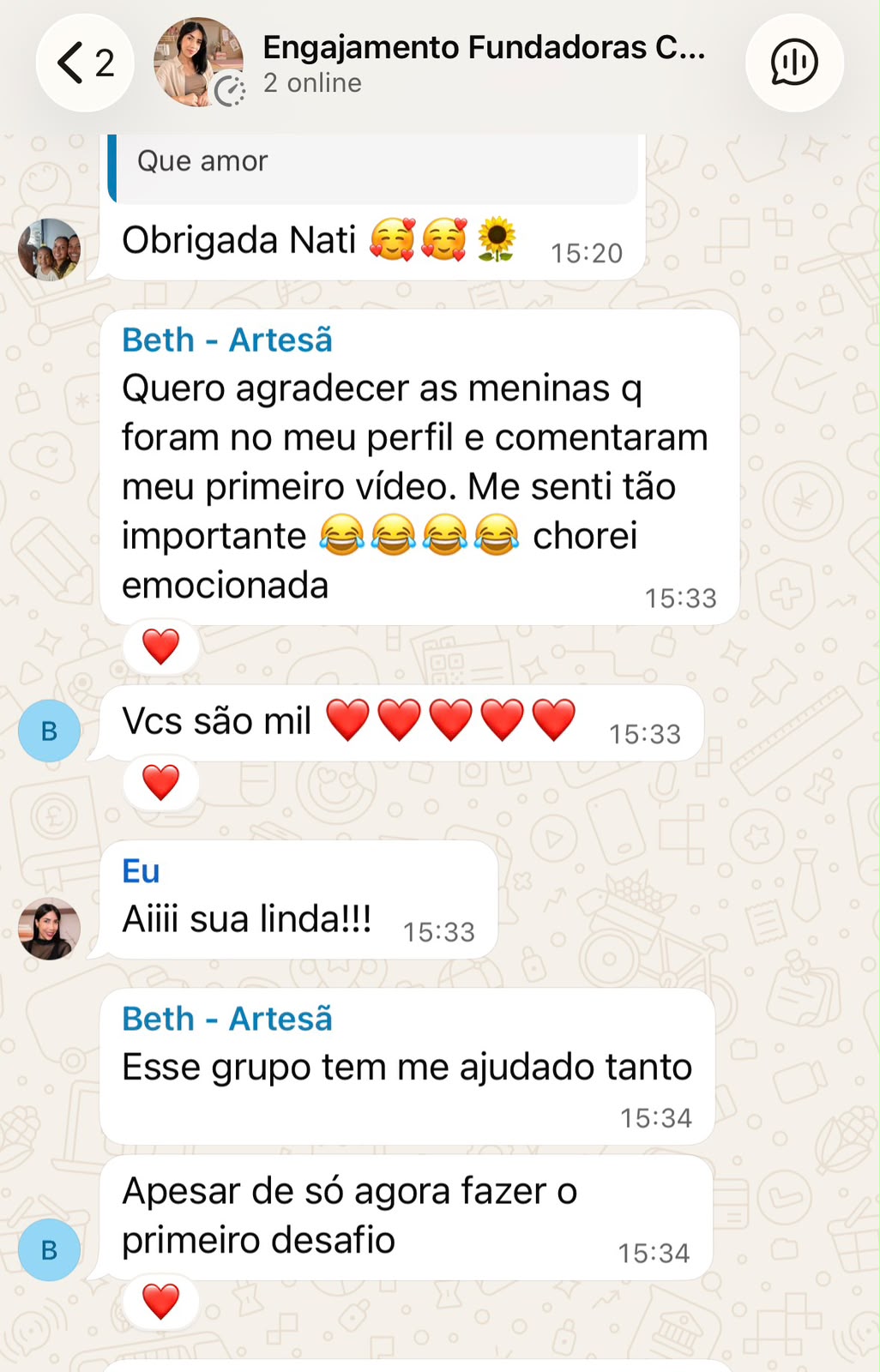 Depoimento de aluna — Depoimentos